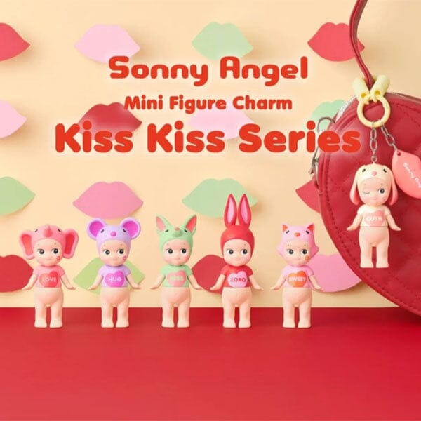 Sonny Angel Collectable Mini Cherub Keychain Figurines Kiss Kiss Series Blind Box (1pc) Simple Sonny Angel 