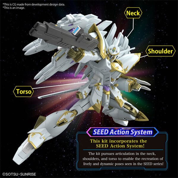 BANDAI Hobby HGCE Black Knight Squad Cal-re.A Gundam SEED Freedom 1/144 Scale 5" Model Kit Simple Gundam 