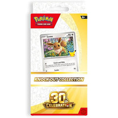 Pokémon TCG: 30th Anniversary Celebration Knock Out Collection (2 Booster Packs + Eevee Foil Card) Simple Pokémon 
