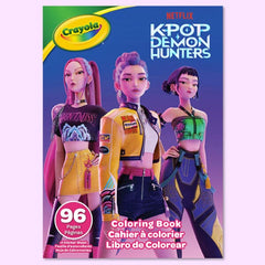 KPop Demon Hunters Crayola 96-Page Coloring Book Simple KPop Demon Hunters 