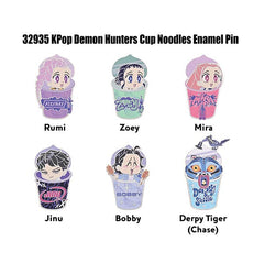 KPop Demon Hunters Ramen Cup Noodles Enamel Pin Blind Box (1pc) Simple KPop Demon Hunters 