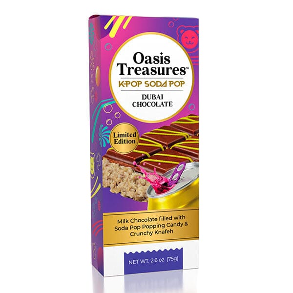 Dubai Chocolate Bar Limited Edition KPop Soda Pop Flavor by Oasis Treasures (75g) Simple Oasis Treasures 