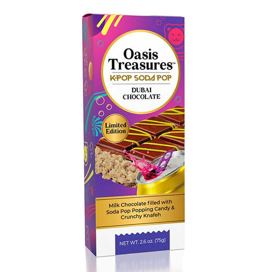 Dubai Chocolate Bar Limited Edition KPop Soda Pop Flavor by Oasis Treasures (75g) Simple Oasis Treasures 