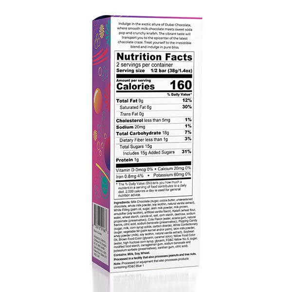 Dubai Chocolate Bar Limited Edition KPop Soda Pop Flavor by Oasis Treasures (75g) Simple Oasis Treasures 