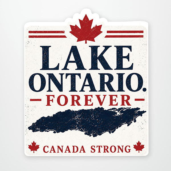 Medium Removable Vinyl Sticker (1pc) Lake Ontario Forever