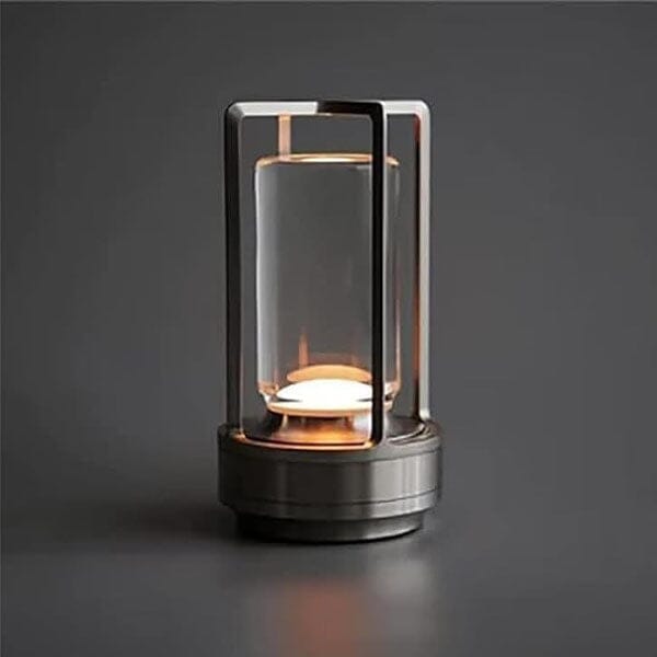 TruLumi Crystal Lantern Silver LED Table Lamp Preorder magazineracksdirect 