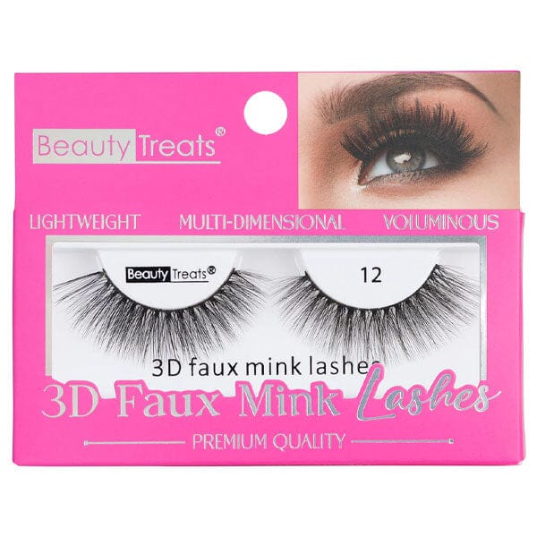 Beauty Treats® 3D Faux Mink Strip Lashes (Multiple Styles) Simple magazineracksdirect Flirty (Style No. 12) 