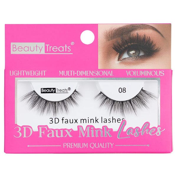 Beauty Treats® 3D Faux Mink Strip Lashes (Multiple Styles) Simple magazineracksdirect Elegant (Style No. 08) 