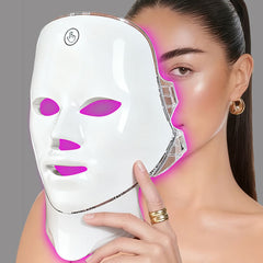RevivaRay 7-in-1 LED Light Therapy Face + Neck Beauty Mask