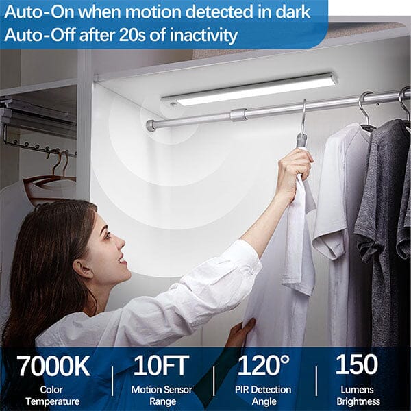 InstaLuma LED Motion-Sensing Light Bar (2pk) Simple magazineracksdirect 