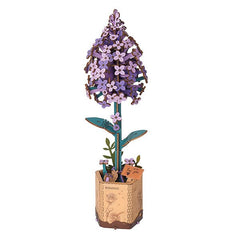Rowood Lilac Flower Wooden Bloom Craft DIY Kit (154pc) Simple Rolife 