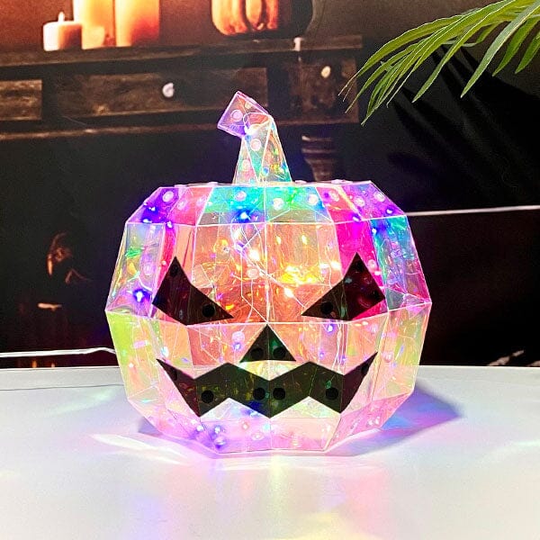 LitLuster LED Holographic Halloween Pumpkin Decor Lamp (1pc) Battery or USB Simple Exclusive 