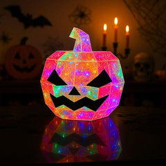LitLuster LED Holographic Halloween Pumpkin Decor Lamp (1pc) Battery or USB Simple Exclusive 