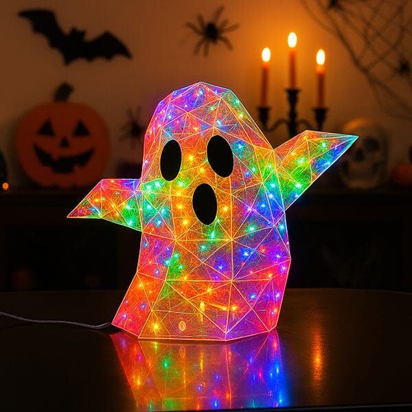 LitLuster LED Holographic Halloween Ghost Decor Lamp (1pc) Battery or USB Simple Exclusive 