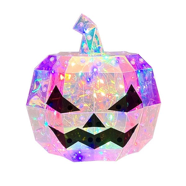 LitLuster LED Holographic Halloween Pumpkin Decor Lamp (1pc) Battery or USB Simple Exclusive 