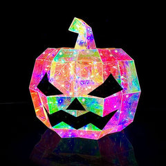 LitLuster LED Holographic Halloween Pumpkin Decor Lamp (1pc) Battery or USB Simple Exclusive 