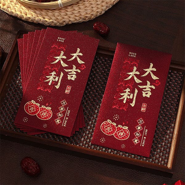 Lucky Lunar New Year Fire Horse Gift Envelopes (6pk) Simple Exclusive 