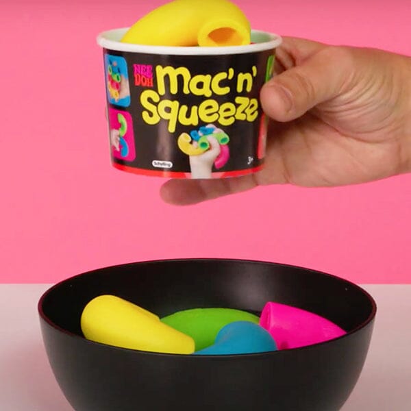 Nee Doh Mac' N' Squeeze | Squishy Fidget Noodles (4pc) Simple Showcase 