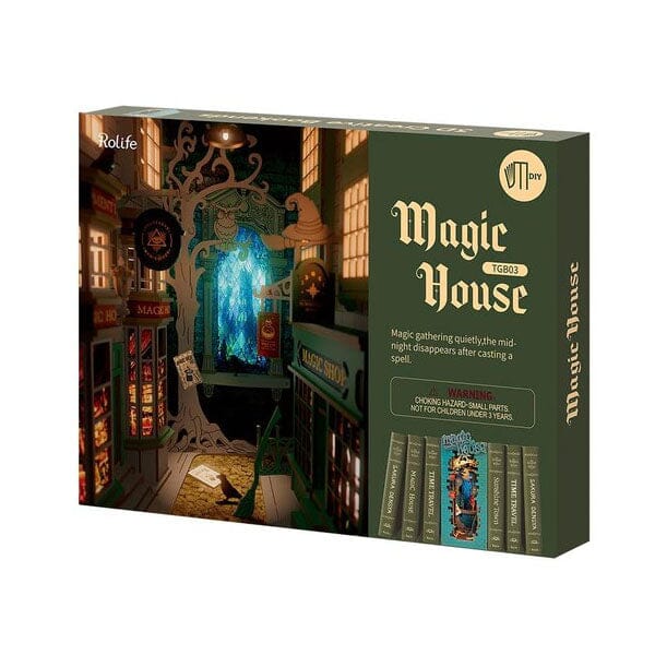 Rolife Book Nook LED Magic House DIY Kit (216pc) Simple Rolife 