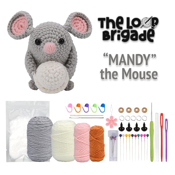 The LOOP Brigade: DIY Mini Crochet Plush Toy Complete Kit For Beginners (Multiple Characters)