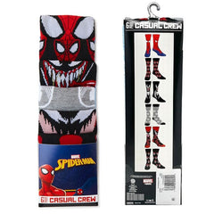 Marvel Unisex Novelty Spider-Man Socks (6pk) Simple magazineracksdirect 