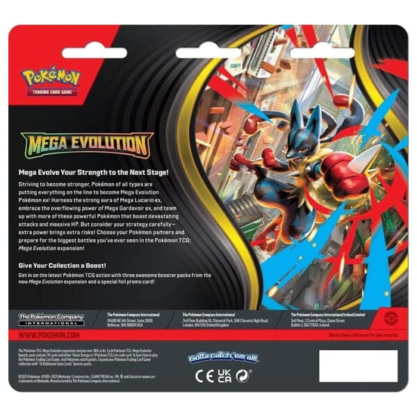 Pokémon TCG: Mega Evolution Three-Booster Blister (30 Cards & Bonus Fo –  Showcase