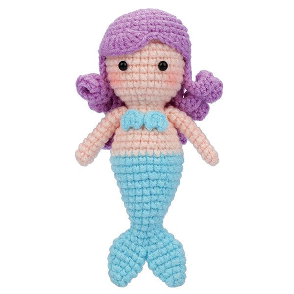 The LOOP Brigade: DIY Crochet Plush Toy Complete Kit For Beginners - Coralie the Mermaid Simple Exclusive 