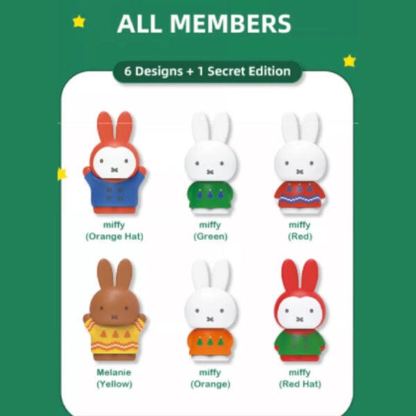 Miffy Winter Series Collectible Figurine Blind Box (1pc) Simple Miffy 