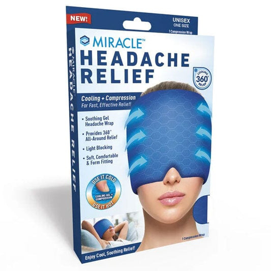 Miracle™ Headache Relief Cap 360° Gel Cooling & Compression Simple Showcase 