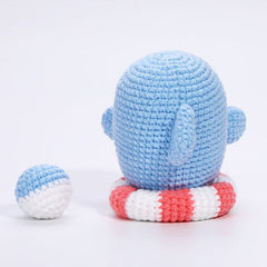 The LOOP Brigade: DIY Mini Crochet Plush Toy Complete Kit For Beginners - Moby the Dolphin Simple Exclusive 