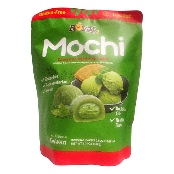 Royal Family Mochi Rice Treats (12pc) Creamy Matcha Latte Simple Royal Family 