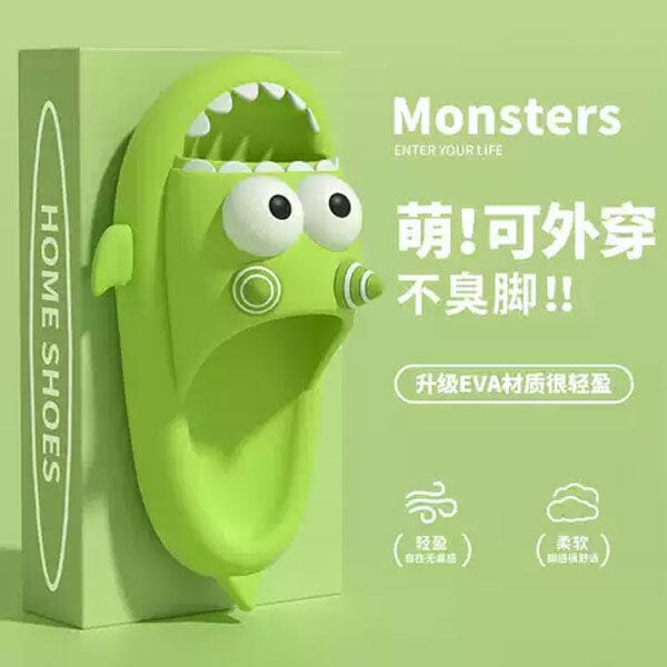 Shhhandals Cartoon Monster Unisex Anti-Slip Foam Cloud Slides (Multiple Sizes) Simple Exclusive 