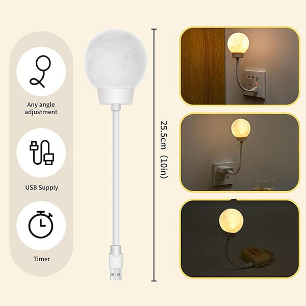 MoonUmi Voice Control 3D Moon Light Nightlight Lamp (1pc) Simple Exclusive 