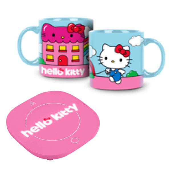 Sanrio 50th Anniversary Hello Kitty 12oz Blue Mug & Mug Warmer Set "magazineracksdirect Exclusive" Simple magazineracksdirect 