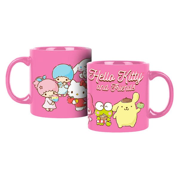 Sanrio 50th Anniversary Hello Kitty and Friends Pink Mug & Mug Warmer Set "magazineracksdirect Exclusive" Simple magazineracksdirect 