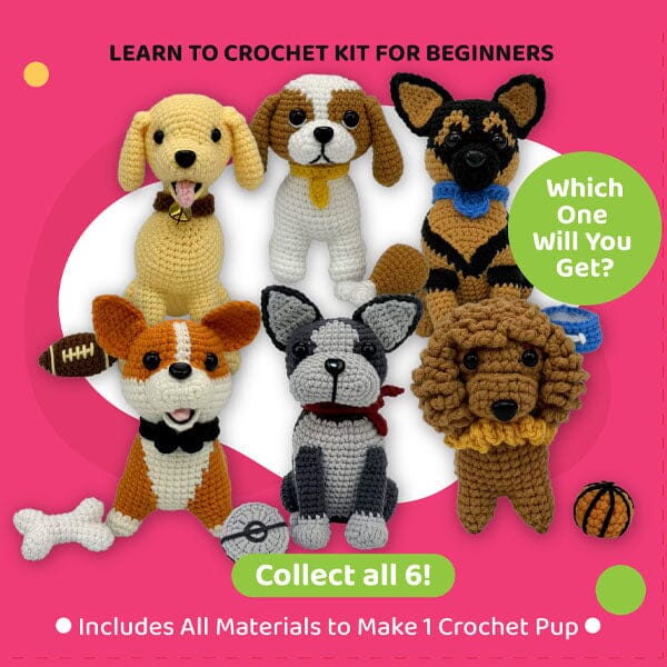 The LOOP Brigade: Mystery Pups DIY Crochet Plush Toy Complete Kit