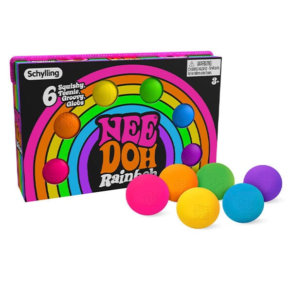 Nee Doh Teenie Rainboh Groovy Globs Mini Stress Ball Squishy Fidget Toys (6pc) Simple Nee Doh 