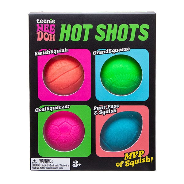 Nee Doh Teenie Hot Shots Sports Balls Squishy Fidget Toys (4pc) Simple Nee Doh 