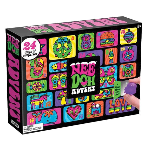 Nee Doh Squishmas Groovy Glob 2025 Fidget Toy Advent Calendar (24pc) Simple Nee Doh 