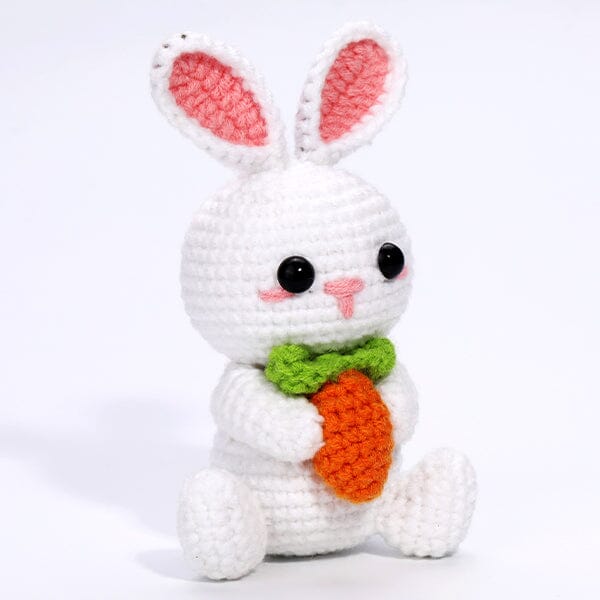 The LOOP Brigade: DIY Mini Crochet Plush Toy Complete Kit For Beginners - Nibbles the Bunny Simple Exclusive 