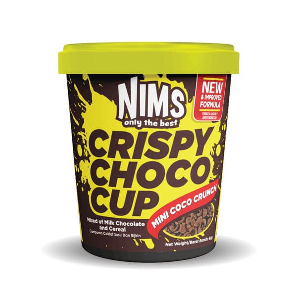 NIMS Crispy Choco Cup Chocolate Cereal Grab-And-Go Snack (60g) Multiple Flavors Simple NIMS Mini Coco Crunch w/ Milk Chocolate 
