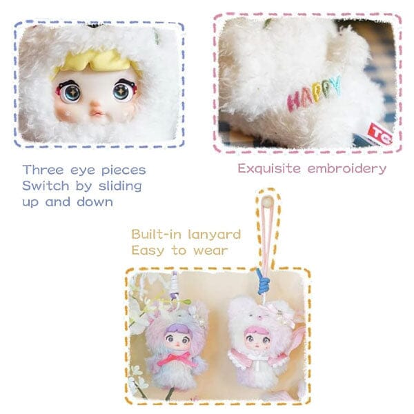 Nommi Baby Series Kawaii Plush Doll Hanger Blind Box (1pc) Simple Nommi 