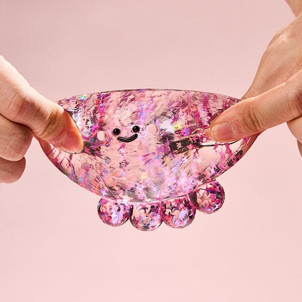 SqueezeSquad Taba Deluxe Premium Silicone Squishy Fidget Toy - Fuchsia Octopus Simple Exclusive 
