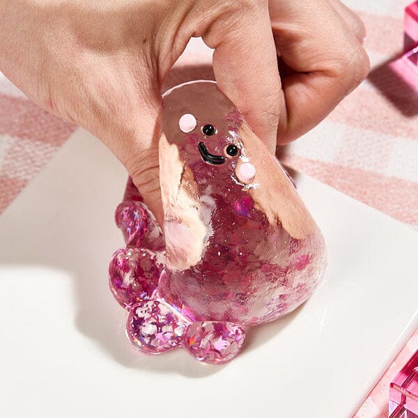 SqueezeSquad Taba Deluxe Premium Silicone Squishy Fidget Toy - Fuchsia Octopus Simple Exclusive 