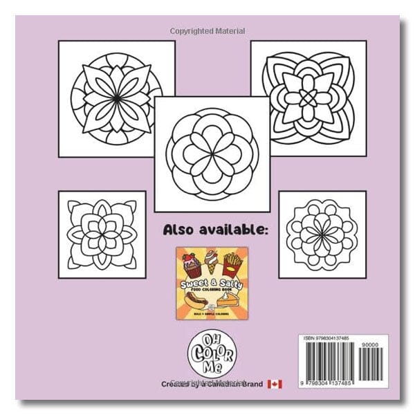 Flowing Mandalas Cute Coloring Book for Adults and Teens By Oh Color Me Simple Oh Color Me 