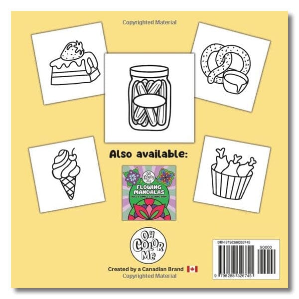 Sweet & Salty Food Cute Coloring Book for Adults and Teens By Oh Color Me Simple Oh Color Me 