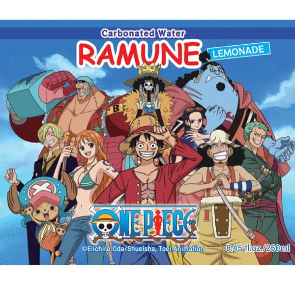 One Piece Anime Ramune Lemonade Japanese Soda Drink (250mL) Simple One Piece 