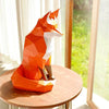 Studio Art DIY Origami 3D Paper Sculpture Kit | Sitting Fox