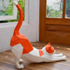 Studio Art DIY Origami 3D Paper Sculpture Kit | Stretching Cat
