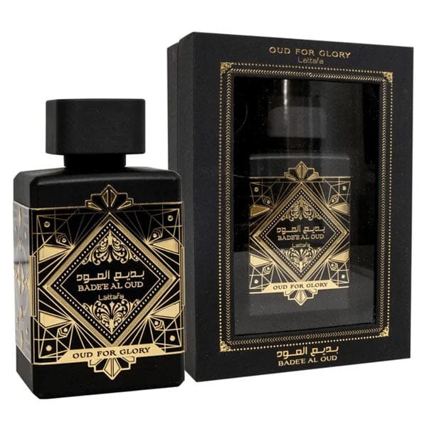 Oud For Glory: Bade'e Al Oud By Lattafa Eau De Parfum Unisex Fragrance Spray (100mL) Simple magazineracksdirect 